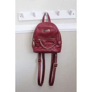 Bebe - Red Gina Chain Backpack